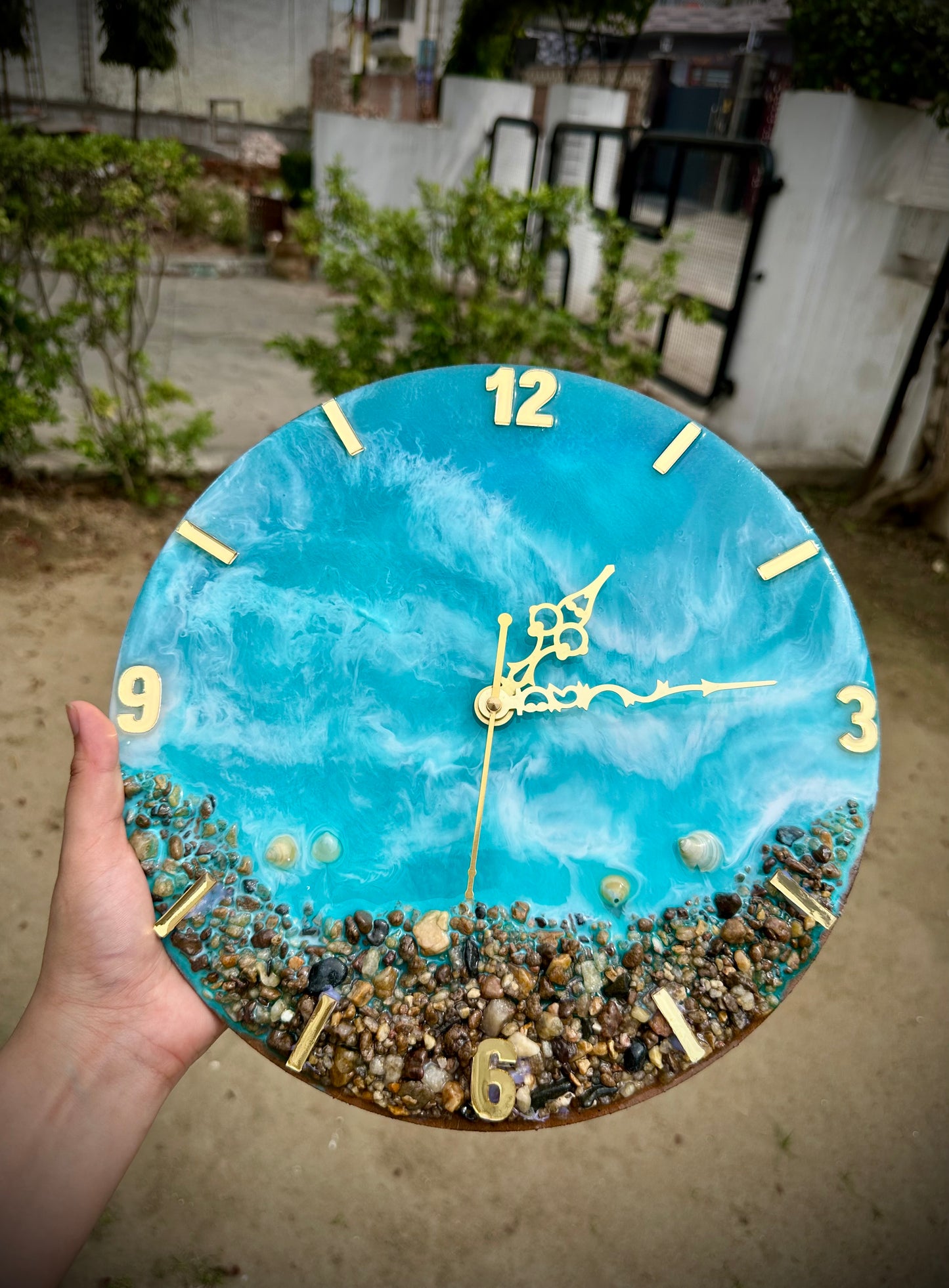 Ocean Resin Wall Clock