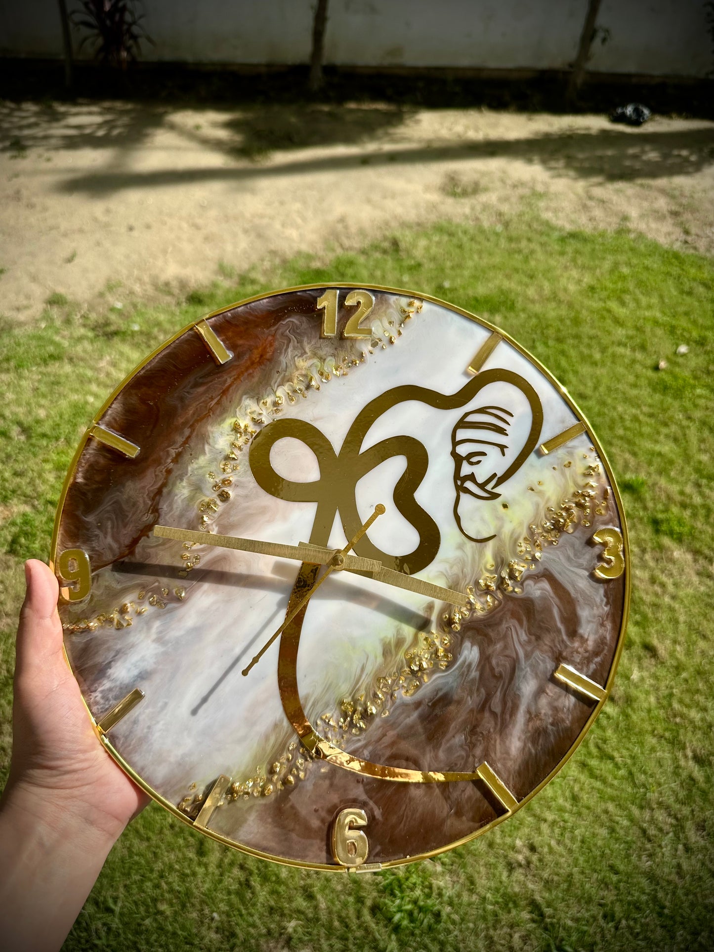 Ik Onkar Resin Wall Clock