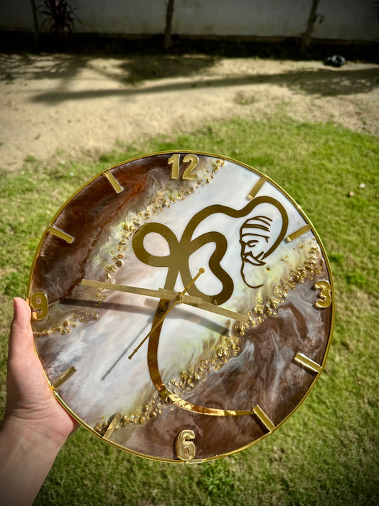 Ik Onkar Resin Wall Clock
